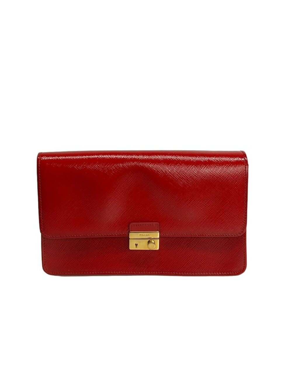 Prada Clutch Red Leather